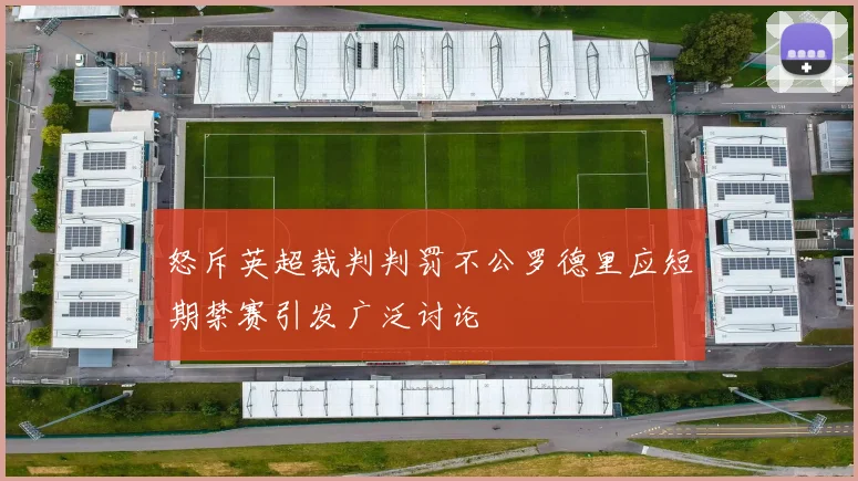 怒斥英超裁判判罚不公罗德里应短期禁赛引发广泛讨论